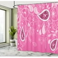 thumbnail image 4 of Ambesonne Paisley Shower Curtain, Swirling Branch and Floral, 69"Wx75"L, Pink Maroon, 4 of 4