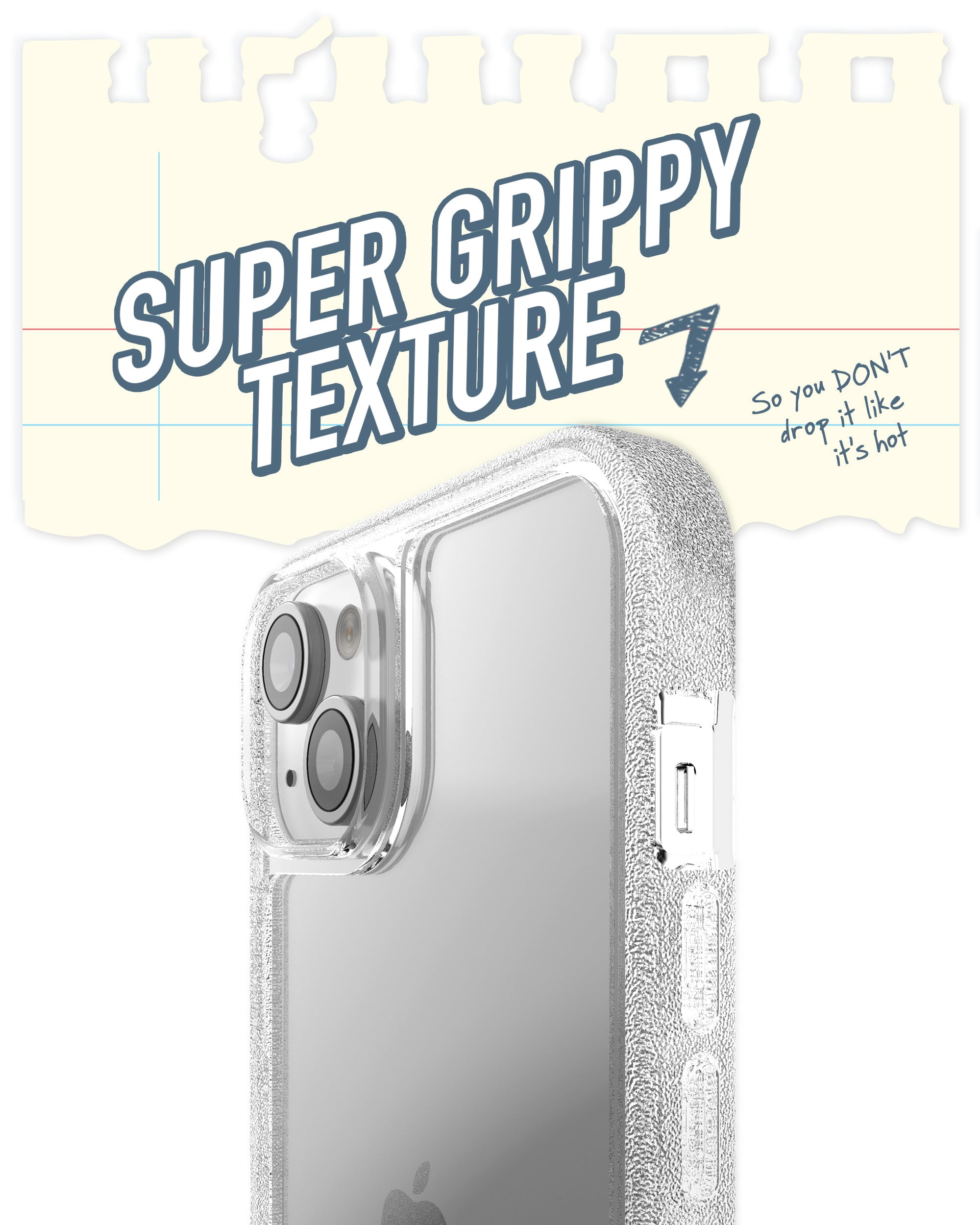 Smartish iPhone 15 Plus Slim Case - Gripmunk - [Lightweight + Protective] Thin Grip Cover with Drop Protection - Clearly Clear