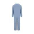 thumbnail image 4 of zfwon Fleece Ladies Loungewear Tracksuit Sets UK Thermal Sleepwear Set Long Sleeve Crew Neck Plush Top and Drawstring Trousers Winter Pjs Sets Cozy Sleepwear Nightwear Homewear Outfit, 4 of 5