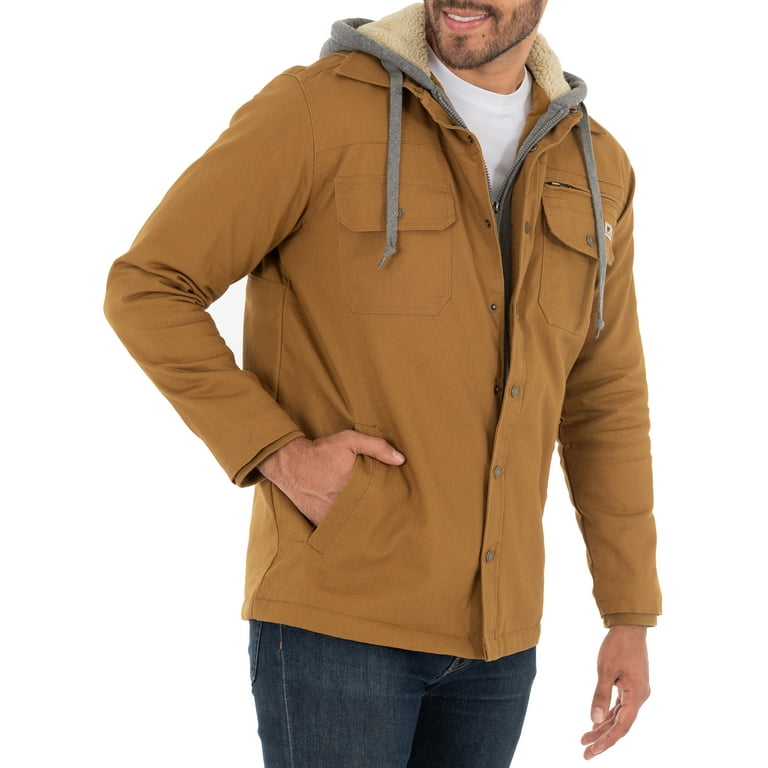 Wells Lamont Quilted Flex Canvas Thermal Sherpa Lined Shirt Jacket