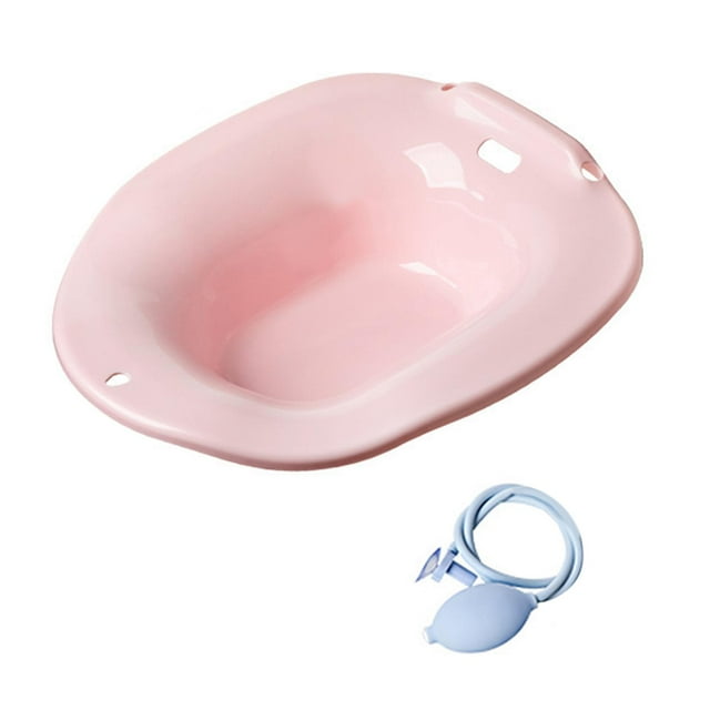 Tachiuwa Sitz Bath Ergonomic Home Use for Women Sturdy Portable Multipurpose for Soak Pink