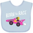 thumbnail image 3 of Inktastic Born to Race- Pink Race Car Boys or Girls Baby Bib, 3 of 4