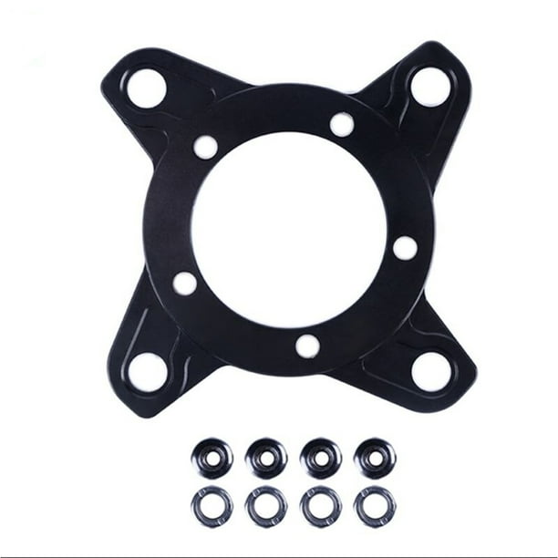 Eigraketly Adaptador profesional de adaptador de bielas de Motor de bicicleta eléctrica de aleación de aluminio Ciclismo 4 orificios 104BCD Eigraketly OD023509-01
