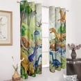 thumbnail image 2 of Blackout Curtains for Bedroom Jurassic Dinosaur Full Room Darkening Grommet Curtains for Living Room,Thermal Insulated Ombre Drapes, 2 of 7