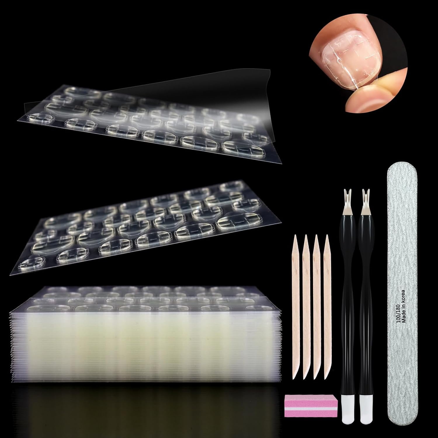 All-in-One Gel X Nails Kit, 2-in-1 Nail Glue and Base Coat