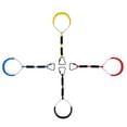 thumbnail image 4 of 2pcs Swing Gymnastic Rings Outdoor Backyard Play Sets Climbing Ring Obstacle Ring Swing Toys Set for Kids (Red), 4 of 6