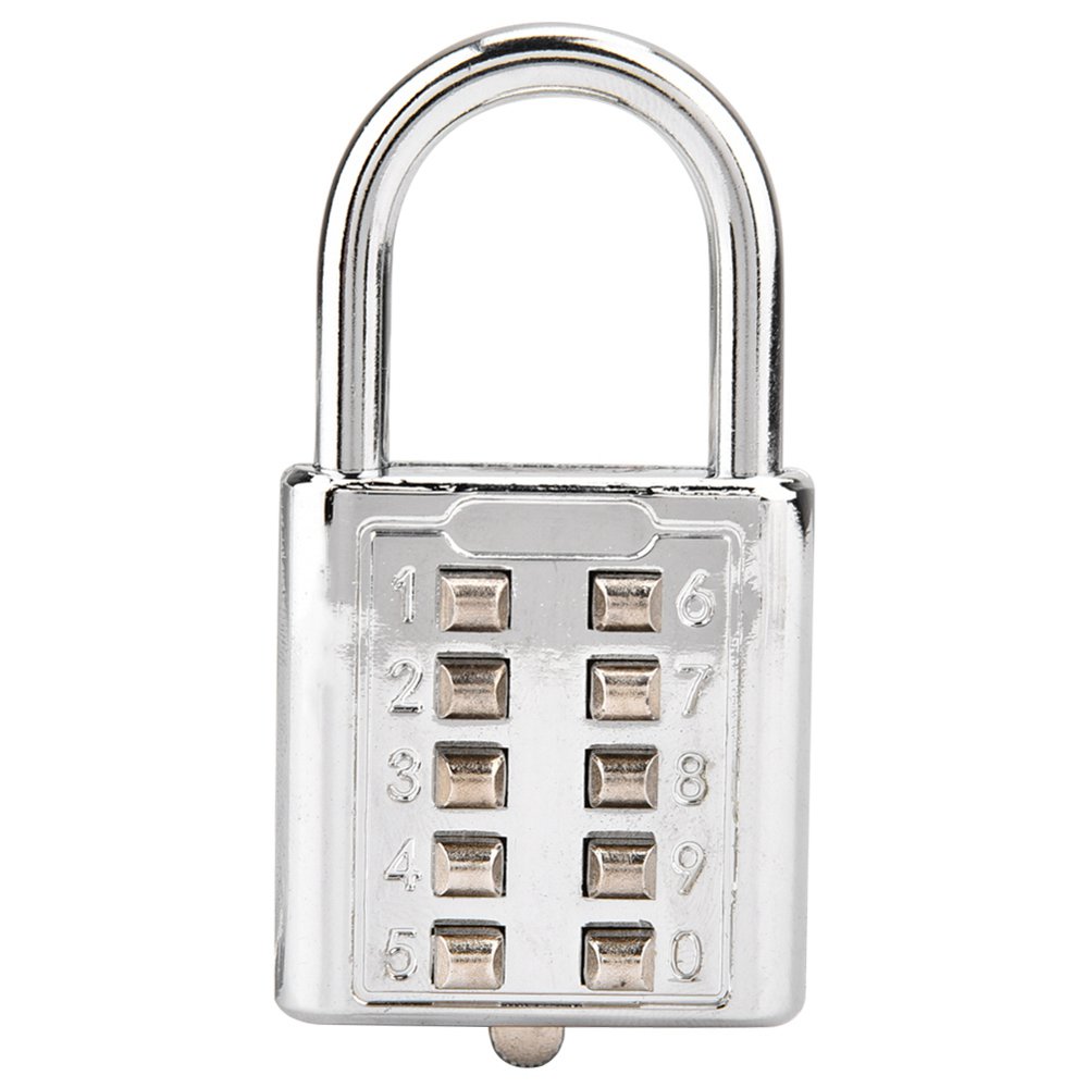 LYUMO 10digit Push Button Combination Password Padlock Blind Button