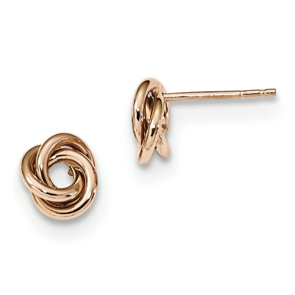 Primal Gold 14 Karat Rose Gold Love Knot Post Earrings