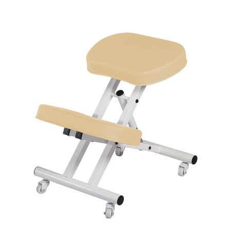 Master Ergonomic Steel Kneeling Chair PREFECT FOR Home  Office & Meditation with 2 Color Choice! (Cream)