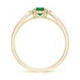 thumbnail image 2 of Angara Natural 0.4 Ct. Emerald with Diamond Classic Ring in 14K Yellow Gold for Women (Ring Size: 12), 2 of 9