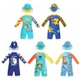thumbnail image 4 of AJZIOJIRO Baby Boys Sunsuits/Toddler Swimsuits UPF 50+ Sun Protection One Piece Full-Length Zipper Swimwear with Sun Cap., 4 of 5