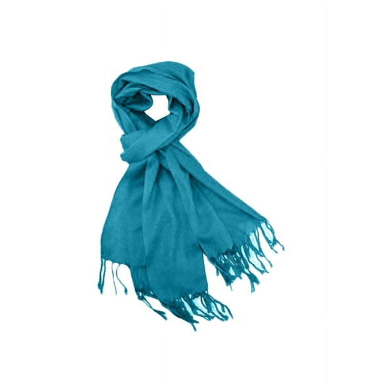 Multicolor Solid Scarfs for Women Fashion Warm Neck Womens Winter Scarves  Pashmina Silk Scarf Wrap with Fringes for Ladies by Oussum
