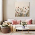 thumbnail image 5 of Pastoral Botanical Wall Art Painting on Canvas, Farmhouse Floral Rustic Canvas Art Home Prints Wall Art Framed Modern Artwork for Living Room Bedroom Wall Decor 8x8in, 5 of 9