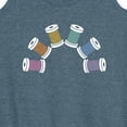 thumbnail image 3 of Instant Message - Rainbow Thread Spool - Women's Racerback Tank Top, 3 of 6