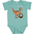 thumbnail image 3 of Inktastic Easter Velociraptor with Bunny Ears Boys or Girls Baby Bodysuit, 3 of 5