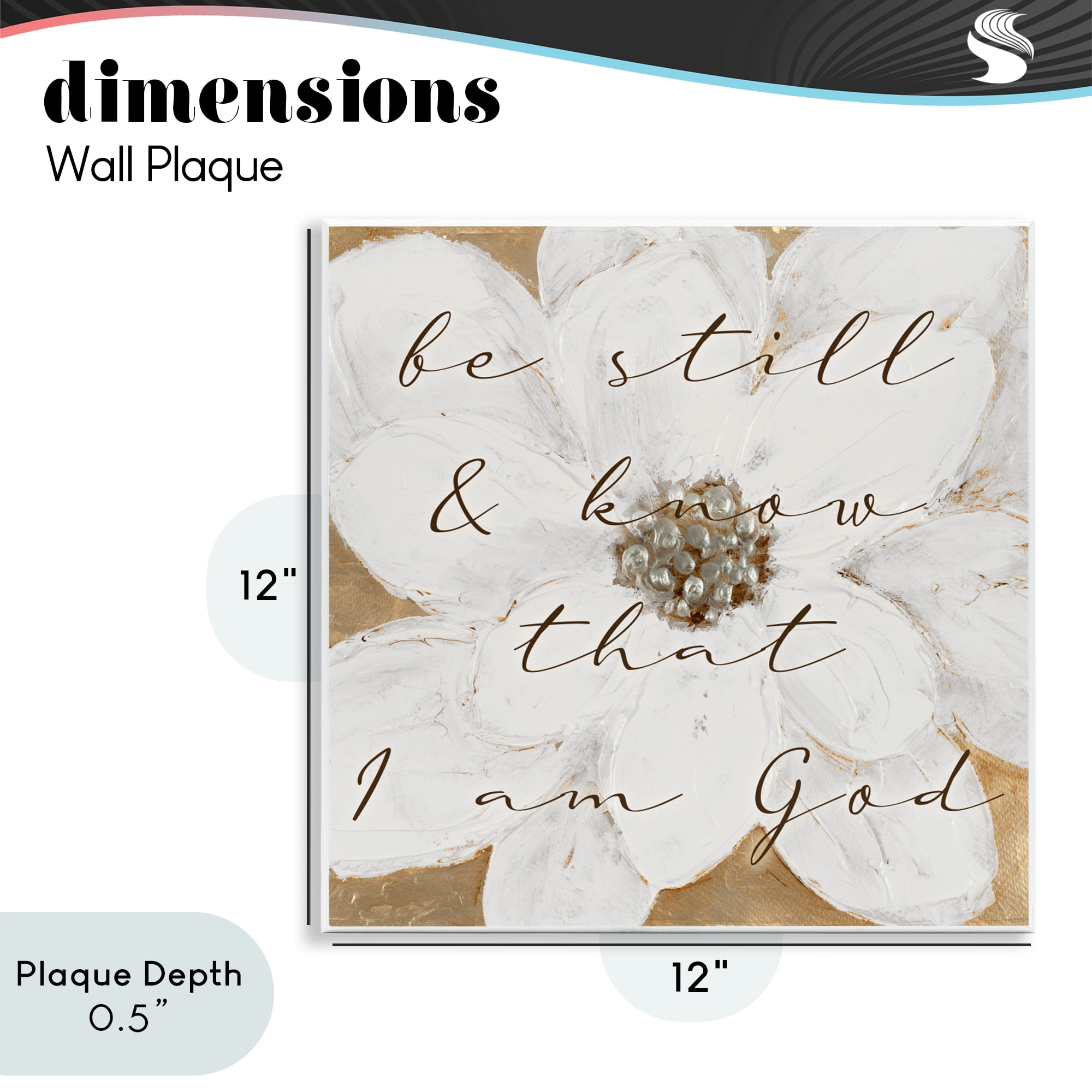 Stupell Industries Be Still with White Magnolia Wall Plaque Art, design by Lanie Loreth