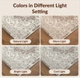 thumbnail image 7 of Design&I 8'x10' Washable Area Rug Extra Large Skid-Resistant Low Profile Vintage Boho Faded Ivory Teal Symmetrical Transitional Kilim for Living Room, Family, 7 of 7
