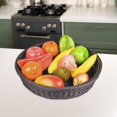 thumbnail image 6 of Wicker Woven Bread Basket, Fruit Plate Trays, Tabletop Food Serving Baskets Tray, Handmade Woven Fruit Basket for Food Serving Snacks Hotel Coffee 35x7.5cm, 6 of 8