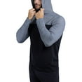 thumbnail image 6 of X RAY JEANS Mens Long sleeve Colorblock Hooded T-Shirt, Black/Grey, M, 6 of 7