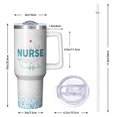 thumbnail image 2 of 40oz Tumbler for Nurses with Handle, Stainless Steel Coffee Mug, Designed for Durability and Performance, A Thoughtful and Practical Nurse Gift for Any Season, 2 of 5