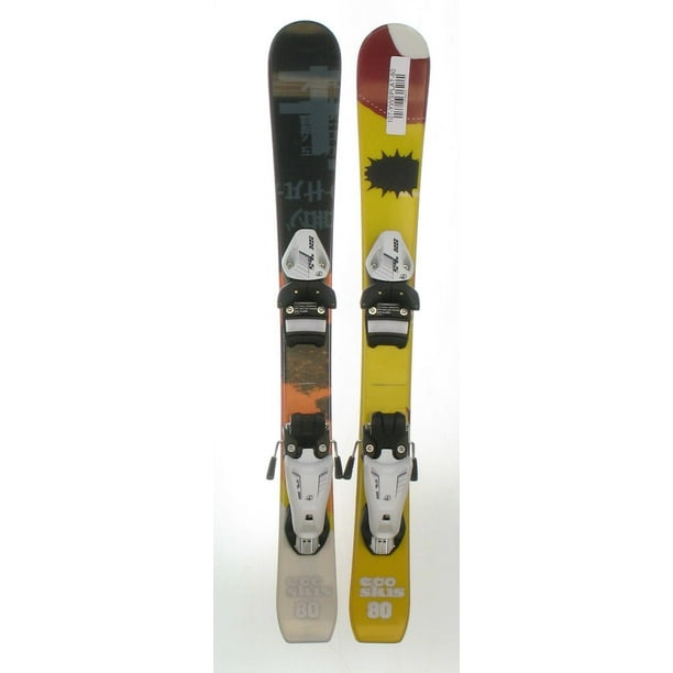 New ECO Yellow Splat Kids Jr. Shape Snow Ski with Tyrolia SX 4.5