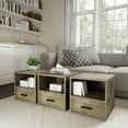 thumbnail image 2 of Lavish Home End Table Cube with Drawer, Gray, 2 of 8