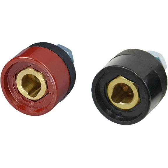 TIG Welding Cable Panel Socket Quick Fitting Red and Black DKZ10-25 2pcs