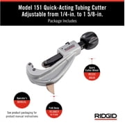 RIDGID 1/4 to 1-5/8 inch Constant Swing Tubing Cutter - 31632
