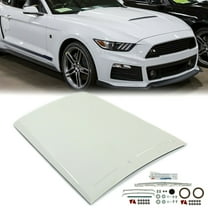 Kojem Air Hood Vent Scoop for 2015-2017 Ford Mustang Front Painted White Hood Scoop Vent Cover