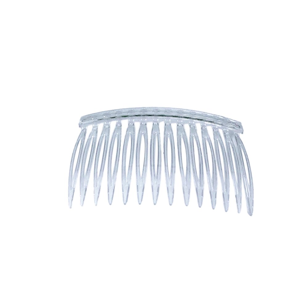 TINKSKY 10pcs Transparent Plastic Hair Clip Combs Hair Side Combs