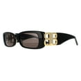 thumbnail image 2 of Balenciaga BB 0096S Plastic Womens Rectangle Sunglasses Black/Gold 51mm Adult, 2 of 4