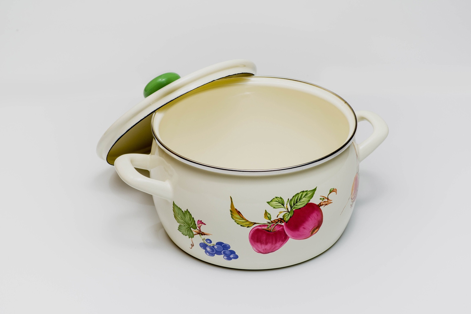 Enamel Stock Pot Fruits Enamel Cooking Pot Enameled Pot with Lid (5.6