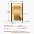 thumbnail image 5 of KFFKFF Wooden Seclusion Barrier, Dimensions 39" Width x 61" Length, Single Panel AC Unit Shield, Swimming Gear Storage with Iron Pegs, Simple Self-Assembly, Exterior Garbage Bin Concealer, 5 of 9