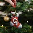 thumbnail image 4 of CuiLiyq 26 Letters Acrylic Christmas Stocking Ornaments Style Hanging Decor, 3.15 Inch Mini Xmas Alphabet Hanging Decorations for Holiday Tree Fireplace Decor (G), 4 of 5