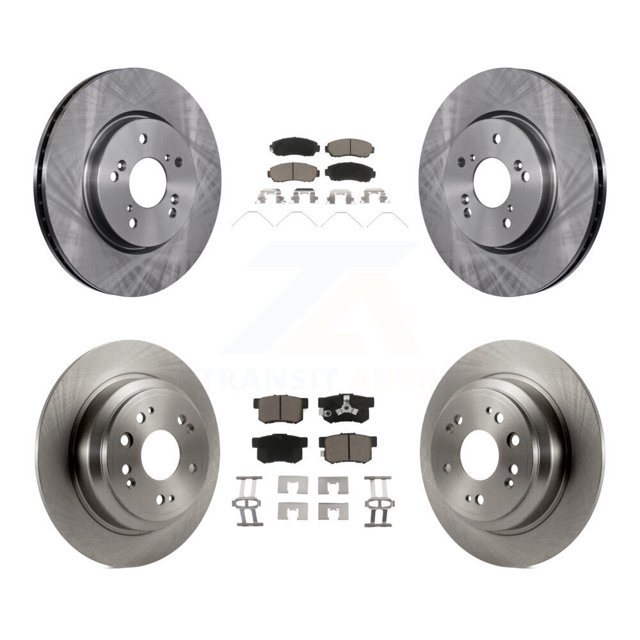 CMX Front Rear Disc Brake Rotors and Ceramic Pads Kit for Car Honda Crosstour Accord K8C-101338