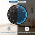 thumbnail image 5 of Voice Activated Clock with Glow Light 12 Inch Large Silent Wall Clock Battery Operated for Home Decor Rose Gold Glitter, 5 of 8