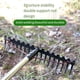 thumbnail image 2 of Bow Rake Heavy Duty Garden Rake 17 Steel Tines Metal Head Rake Tool for Loosening Soil Gathering Leaf Leveling Lawn, 2 of 5