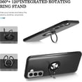 thumbnail image 4 of Compatible with Samsung Galaxy S22 Plus Case, S22 Plus Case with HD Screen Protector with Slide Camera Cover, 360°Rotation Ring Kickstand [Military Grade] Case for Galaxy S22+/S22 Plus (Black), 4 of 16