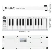 M-VAVE SMK USB MIDI Keyboard Controller with 25 Velocity Sensitive Mini Keys 1 Knob, Protable Music keyboard Plug and Play