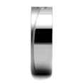 thumbnail image 4 of High polished (no plating) Stainless Steel Ring with AAA Grade CZ in Clear for Women Clear Stone Color Style TK2937 Size 10, 4 of 4