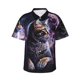 thumbnail image 1 of Balery Purple Moon Cat Camisas hawaianas de manga corta para hombre, camisas playeras de corte holgado, camisas de vacaciones con botones,3X-Large, 1 of 7