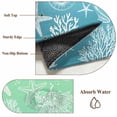 thumbnail image 6 of 5'x7' Area Rugs for Living Room Bedroom, Teal Blue Ombre Coastal Washable Rug Carpet Runner Indoor Outdoor, Sea Nautical Summer Beach Starfish Coral Non Slip Floor Mats Area Rug for Kitchen, Nursery, 6 of 8