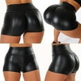 thumbnail image 5 of Hot Sales! Women's Flexible Club PU Leather Shorts High Waisted Sexy Disco Short Hot Pants S-5XL, 5 of 10