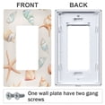 thumbnail image 3 of Yayeee Rocker Switch Wall Plate 1-Gang 4.6"x2.9" Home Decorative Outlet Cover, Gray Seashell, 3 of 6