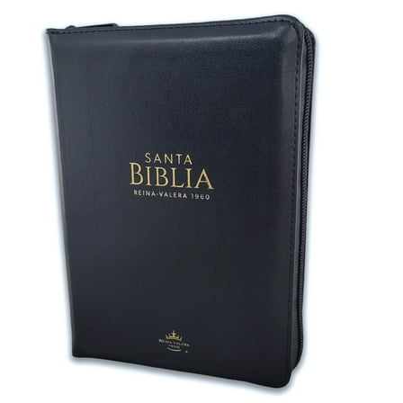 Biblia con Cierre Compacta 11 puntos RV1960 imit piel negro con indice