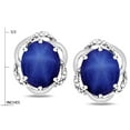 thumbnail image 4 of Star K � Large Love Knot Earrings with Oval 8 x 6mm Created Star Sapphire, 4 of 9
