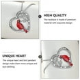 thumbnail image 5 of Heart Pendant Necklace Gift for Loved One, Red Cardinal Special Jewelry for Women, Mother’s Day Gifts for Mom, Wife, Aunt, Grandma., 5 of 6