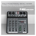 thumbnail image 2 of 4 Channel Mixer 48V Phantom Power USB Studio Sound Mixers Bluetooth DJ Console Mixing, 2 of 7