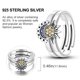 thumbnail image 3 of Anillos para mujer Anillos de luna y estrella Anillos de gato Anillos de flores Anillos ajustables Varios anillos abiertos para dedos Plata, 3 of 5