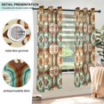 thumbnail image 3 of Yayeee Window Curtains Light Filtering 63"x42" Grommet Panel Pair Home Living Room Decor, Retro Blossom Flower, 3 of 7